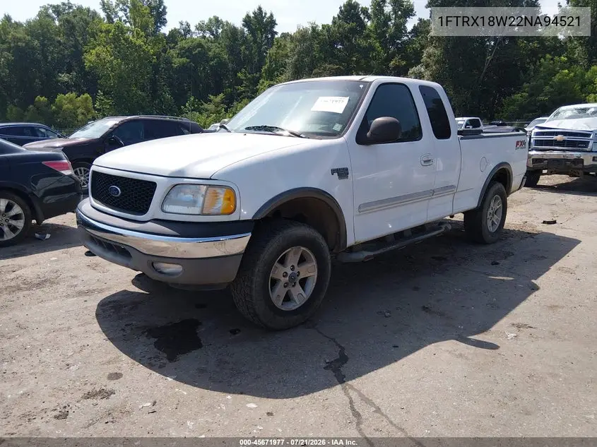 2002 Ford F-150 Lariat/Xl/Xlt VIN: 1FTRX18W22NA94521 Lot: 45671977