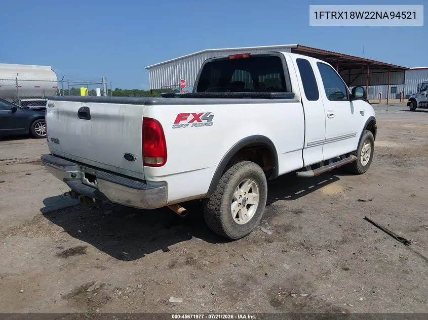 2002 Ford F-150 Lariat/Xl/Xlt VIN: 1FTRX18W22NA94521 Lot: 45671977