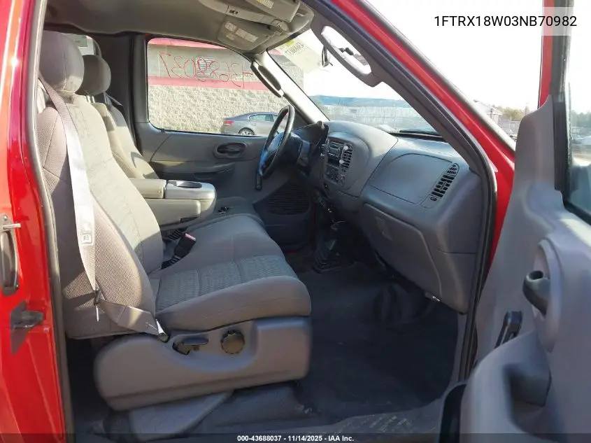 1FTRX18W03NB70982 2003 Ford F-150 Lariat/Xl/Xlt