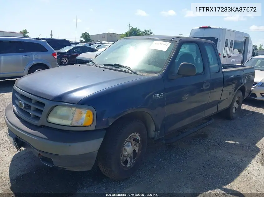 2003 Ford F-150 Xl/Xlt VIN: 1FTRX17283KA87672 Lot: 45638184