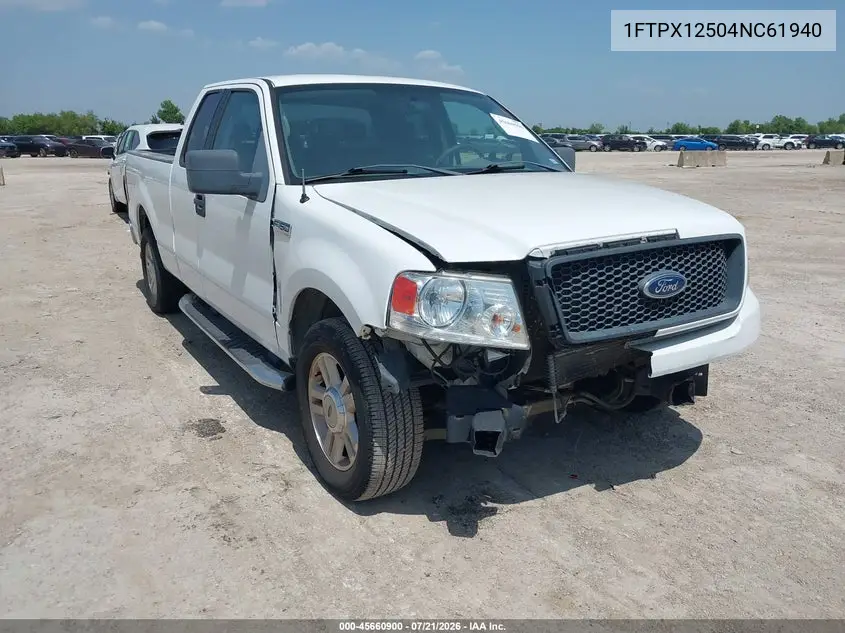 2004 Ford F-150 Lariat/Xl/Xlt VIN: 1FTPX12504NC61940 Lot: 45660900