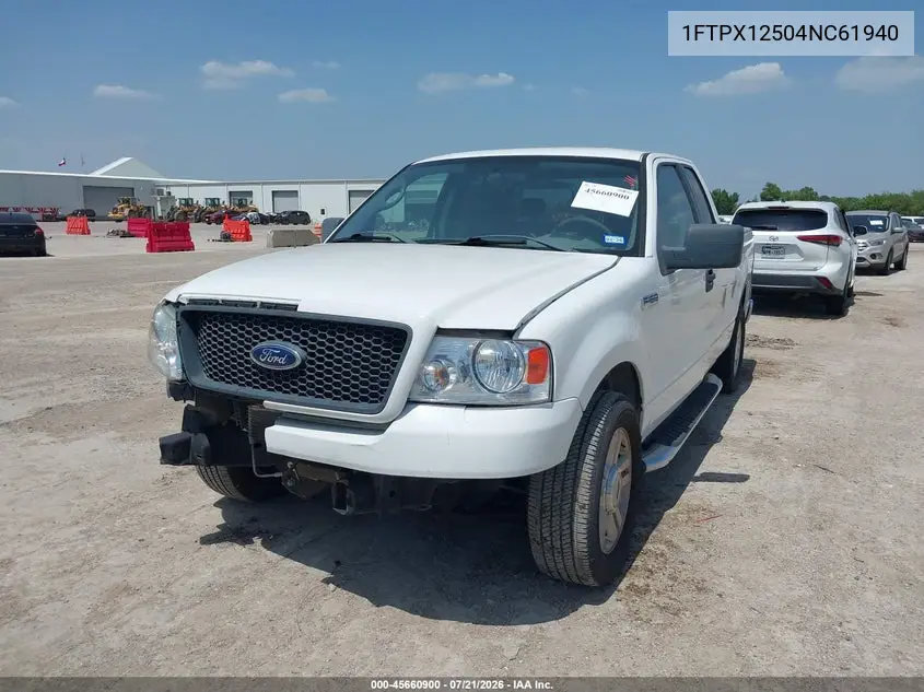 2004 Ford F-150 Lariat/Xl/Xlt VIN: 1FTPX12504NC61940 Lot: 45660900