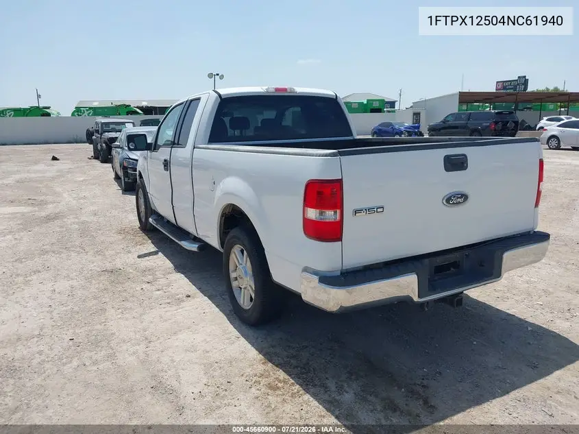 2004 Ford F-150 Lariat/Xl/Xlt VIN: 1FTPX12504NC61940 Lot: 45660900