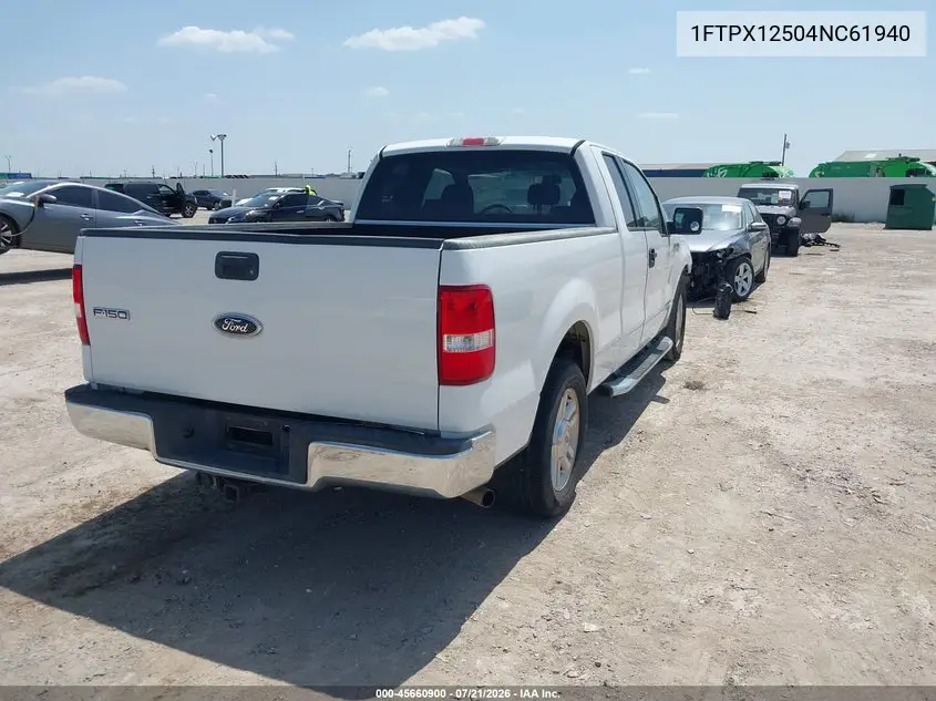 2004 Ford F-150 Lariat/Xl/Xlt VIN: 1FTPX12504NC61940 Lot: 45660900