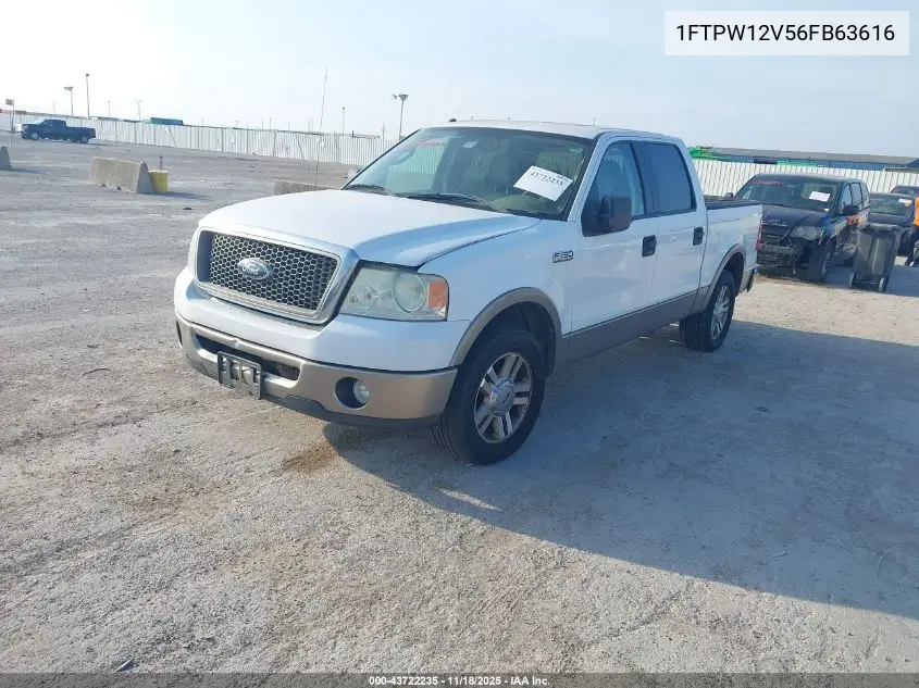 1FTPW12V56FB63616 2006 Ford F-150 Lariat/Xlt