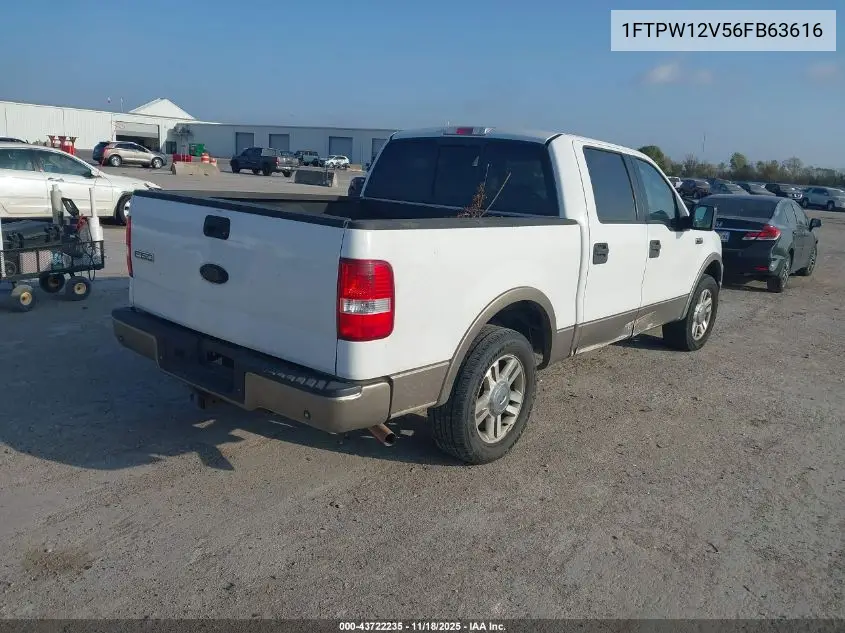 1FTPW12V56FB63616 2006 Ford F-150 Lariat/Xlt