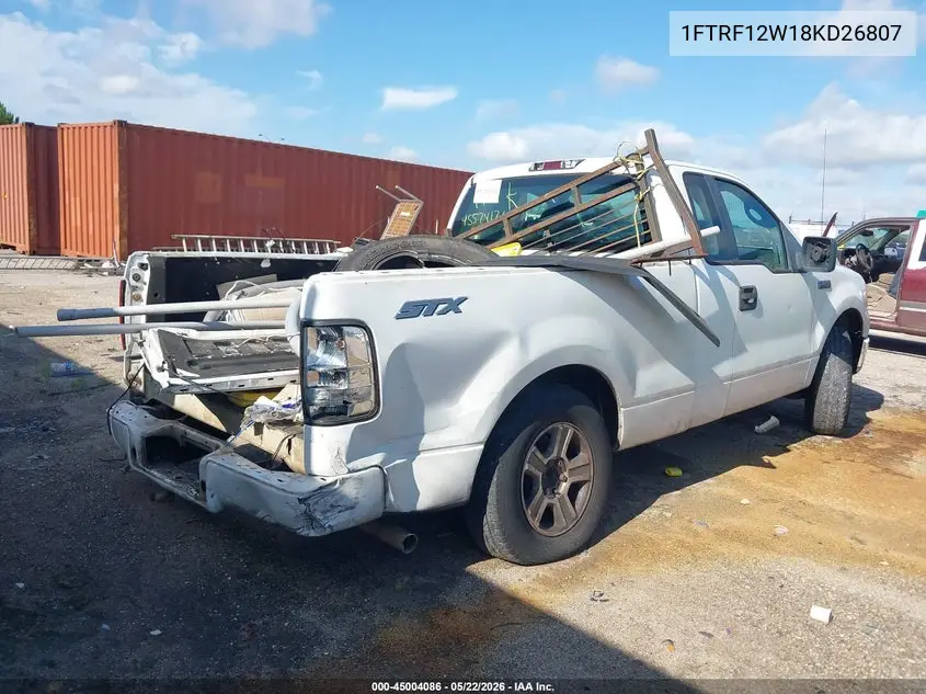 1FTRF12W18KD26807 2008 Ford F-150 Stx