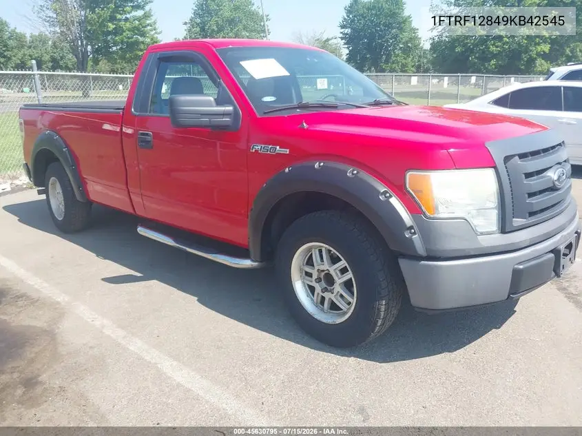 2009 Ford F-150 Xl/Xl W/Midbox Prep/Xlt/Xlt W/Midbox Prep VIN: 1FTRF12849KB42545 Lot: 45630795