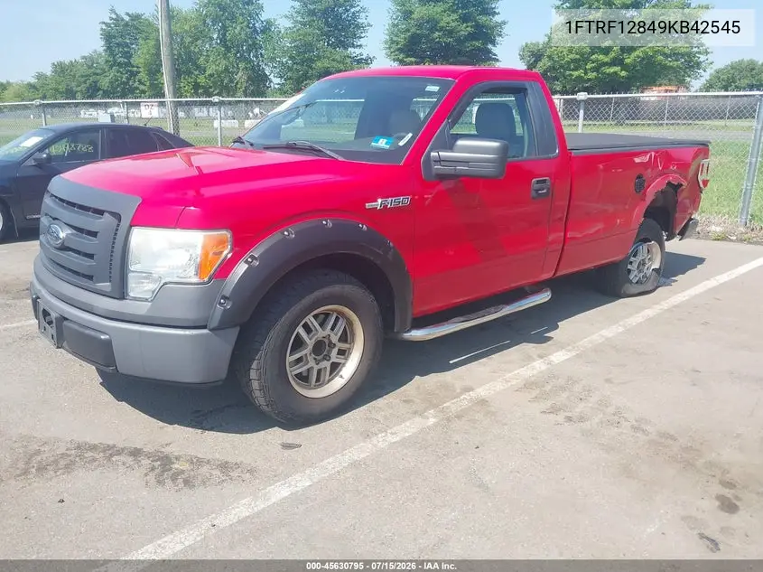 2009 Ford F-150 Xl/Xl W/Midbox Prep/Xlt/Xlt W/Midbox Prep VIN: 1FTRF12849KB42545 Lot: 45630795