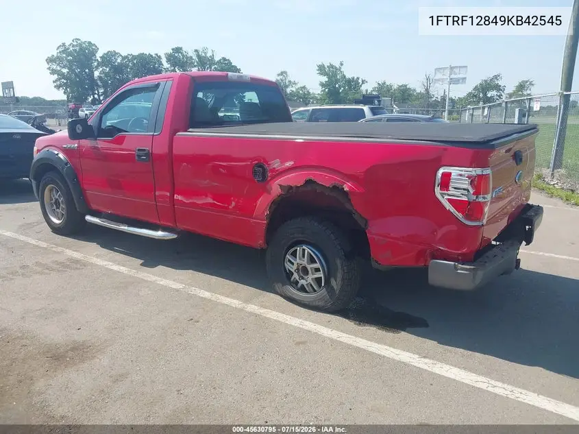 2009 Ford F-150 Xl/Xl W/Midbox Prep/Xlt/Xlt W/Midbox Prep VIN: 1FTRF12849KB42545 Lot: 45630795