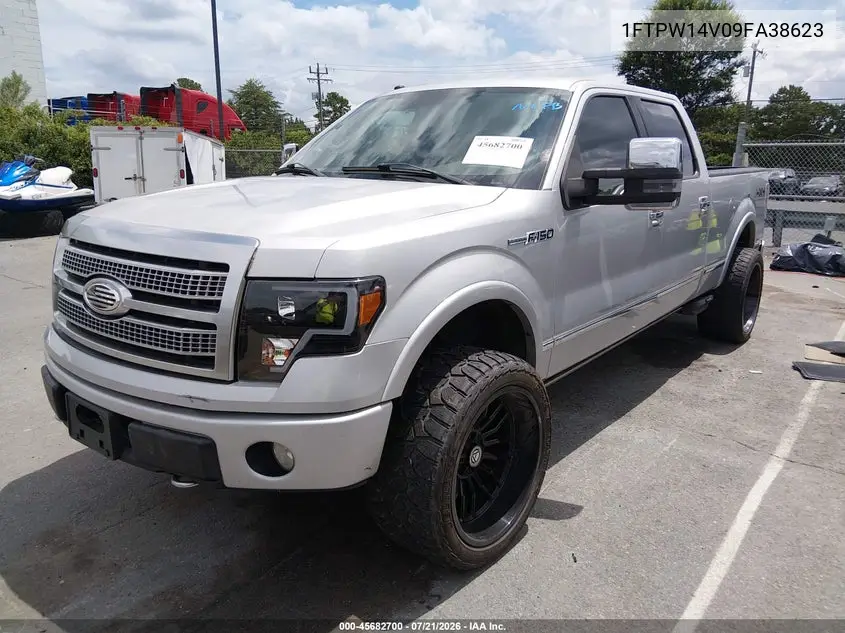 2009 Ford F-150 Fx4/King Ranch/Lariat/Platinum/Xl/Xlt VIN: 1FTPW14V09FA38623 Lot: 45682700
