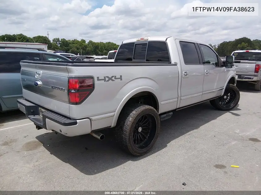 2009 Ford F-150 Fx4/King Ranch/Lariat/Platinum/Xl/Xlt VIN: 1FTPW14V09FA38623 Lot: 45682700
