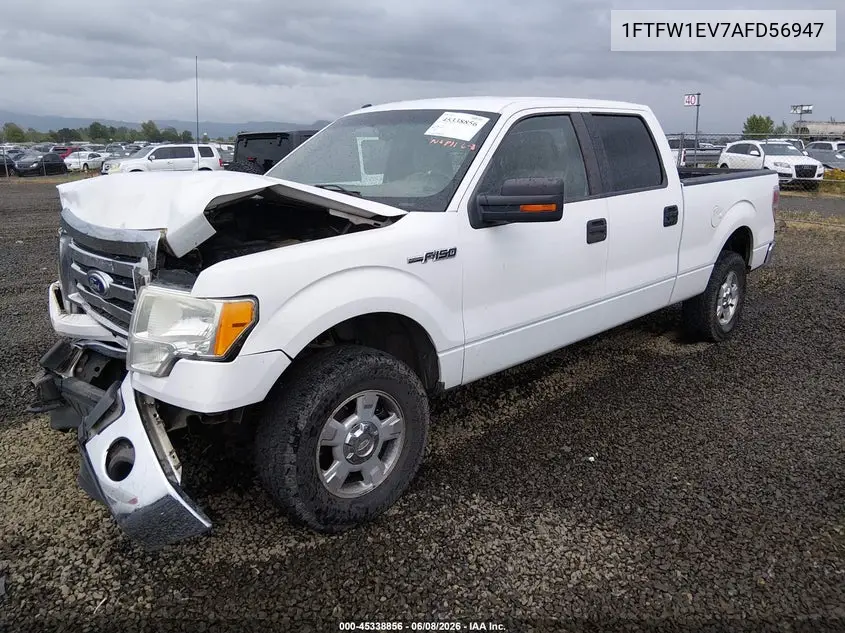 2010 Ford F-150 Fx4/Harley-Davidson/King Ranch/Lariat/Platinum/Xl/Xlt VIN: 1FTFW1EV7AFD56947 Lot: 45338856