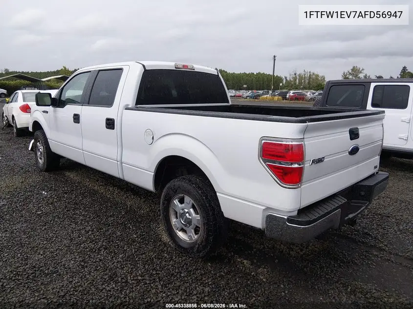 2010 Ford F-150 Fx4/Harley-Davidson/King Ranch/Lariat/Platinum/Xl/Xlt VIN: 1FTFW1EV7AFD56947 Lot: 45338856