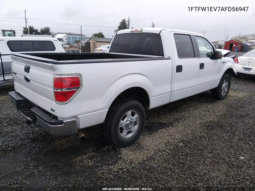 2010 Ford F-150 Fx4/Harley-Davidson/King Ranch/Lariat/Platinum/Xl/Xlt VIN: 1FTFW1EV7AFD56947 Lot: 45338856