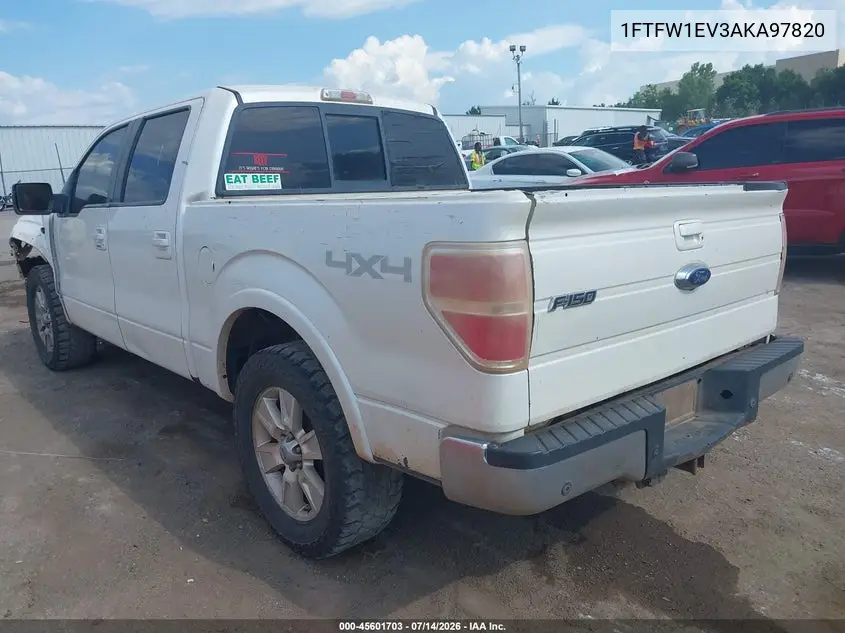 2010 Ford F-150 Fx4/Harley-Davidson/King Ranch/Lariat/Platinum/Xl/Xlt VIN: 1FTFW1EV3AKA97820 Lot: 45601703