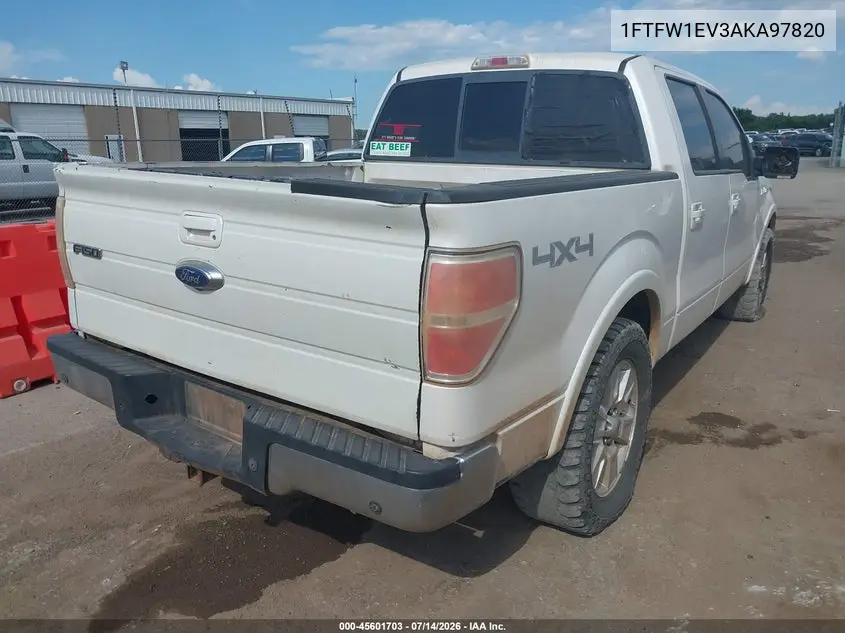 2010 Ford F-150 Fx4/Harley-Davidson/King Ranch/Lariat/Platinum/Xl/Xlt VIN: 1FTFW1EV3AKA97820 Lot: 45601703