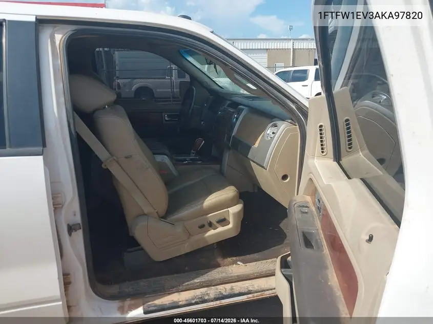 2010 Ford F-150 Fx4/Harley-Davidson/King Ranch/Lariat/Platinum/Xl/Xlt VIN: 1FTFW1EV3AKA97820 Lot: 45601703