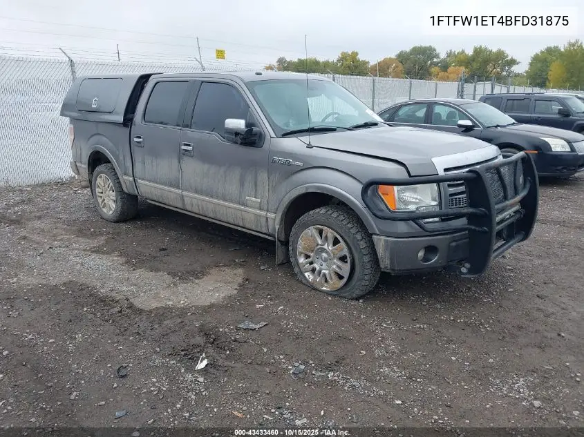 1FTFW1ET4BFD31875 2011 Ford F-150 Platinum