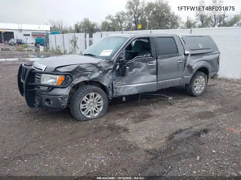 1FTFW1ET4BFD31875 2011 Ford F-150 Platinum