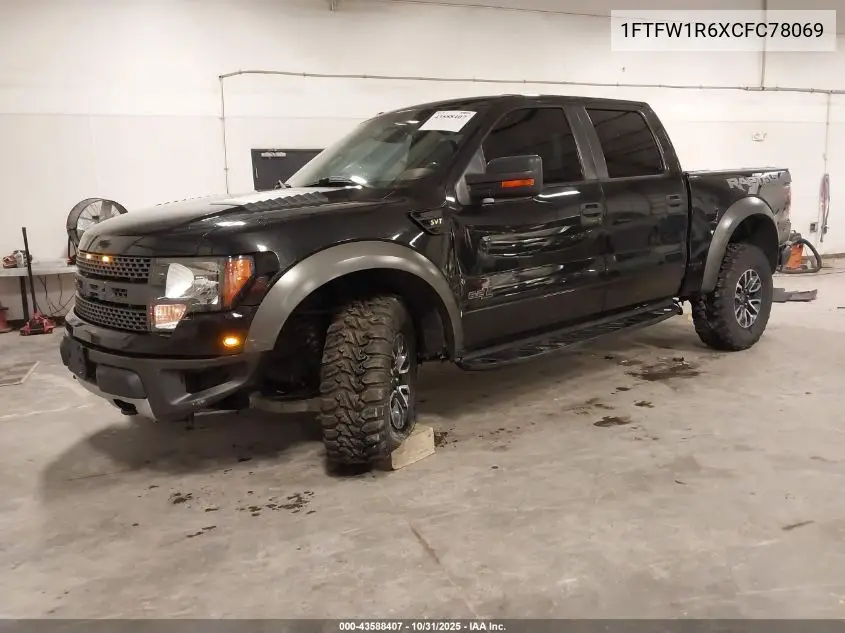 1FTFW1R6XCFC78069 2012 Ford F-150 Svt Raptor