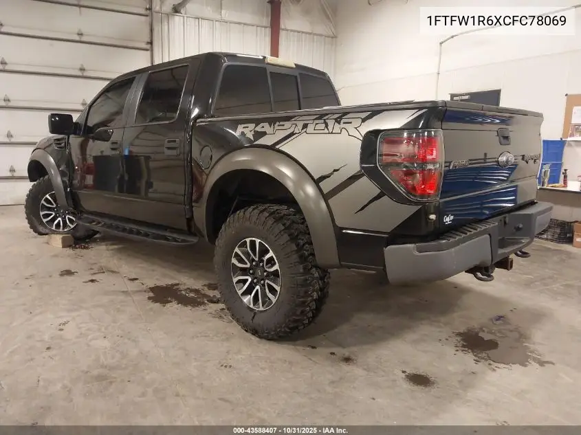 1FTFW1R6XCFC78069 2012 Ford F-150 Svt Raptor