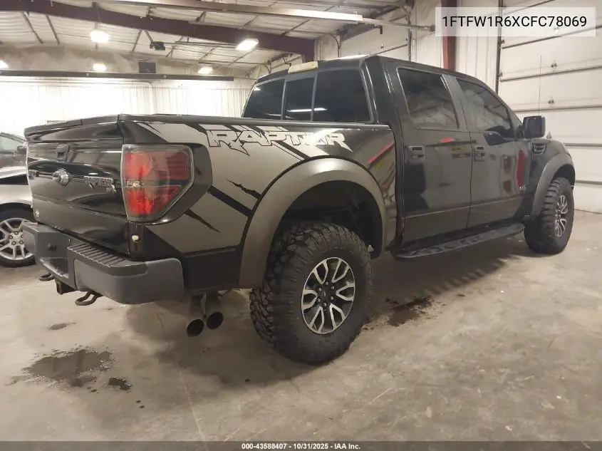 1FTFW1R6XCFC78069 2012 Ford F-150 Svt Raptor
