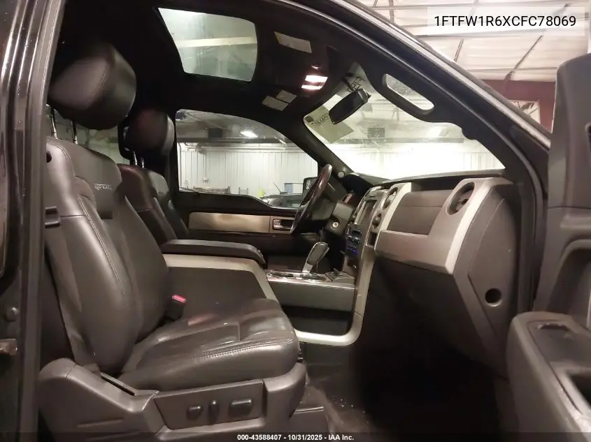 1FTFW1R6XCFC78069 2012 Ford F-150 Svt Raptor