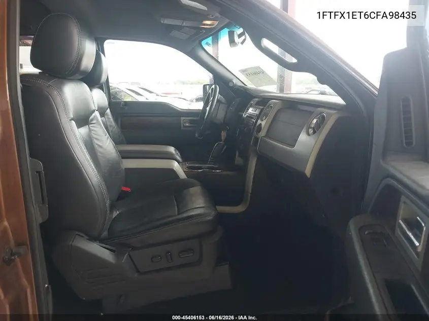 1FTFX1ET6CFA98435 2012 Ford F-150 Lariat