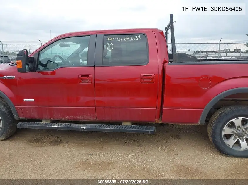 2013 Ford F-150 Fx4 VIN: 1FTFW1ET3DKD56406 Lot: 30089855