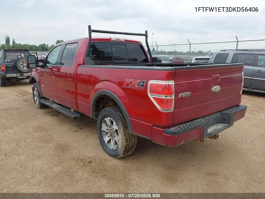 2013 Ford F-150 Fx4 VIN: 1FTFW1ET3DKD56406 Lot: 30089855