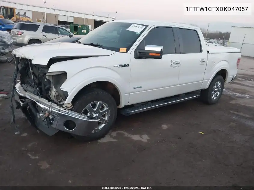 1FTFW1CTXDKD47057 2013 Ford F-150 Lariat