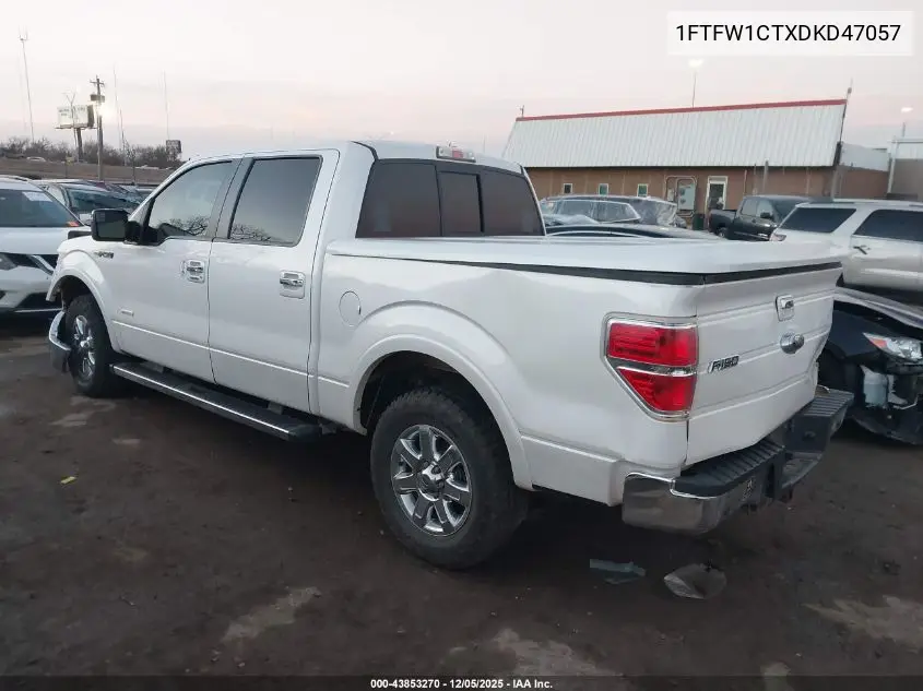 1FTFW1CTXDKD47057 2013 Ford F-150 Lariat
