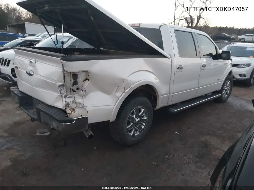 1FTFW1CTXDKD47057 2013 Ford F-150 Lariat