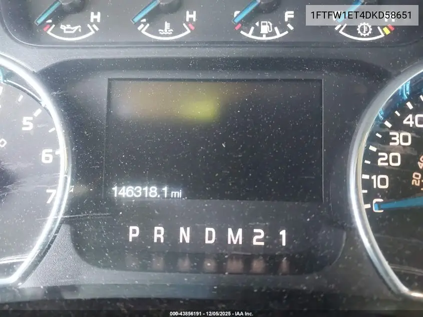 1FTFW1ET4DKD58651 2013 Ford F-150 Xlt