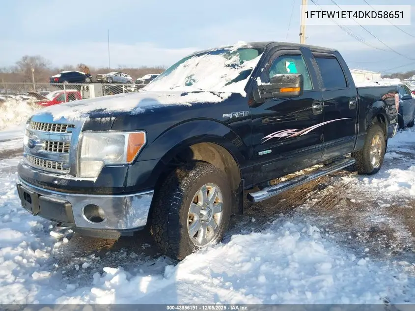 1FTFW1ET4DKD58651 2013 Ford F-150 Xlt