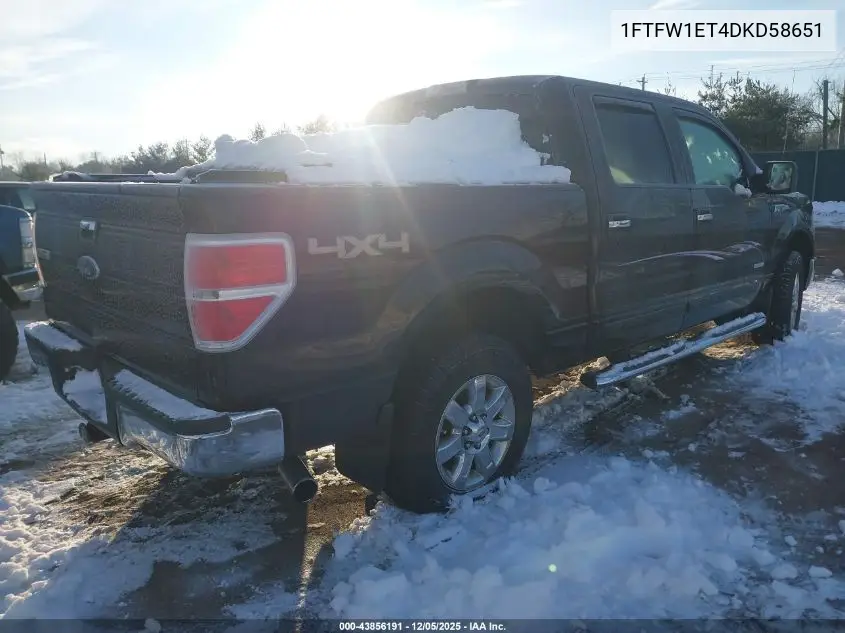 1FTFW1ET4DKD58651 2013 Ford F-150 Xlt