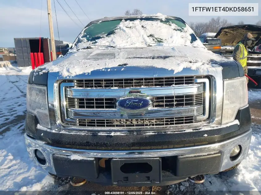 1FTFW1ET4DKD58651 2013 Ford F-150 Xlt