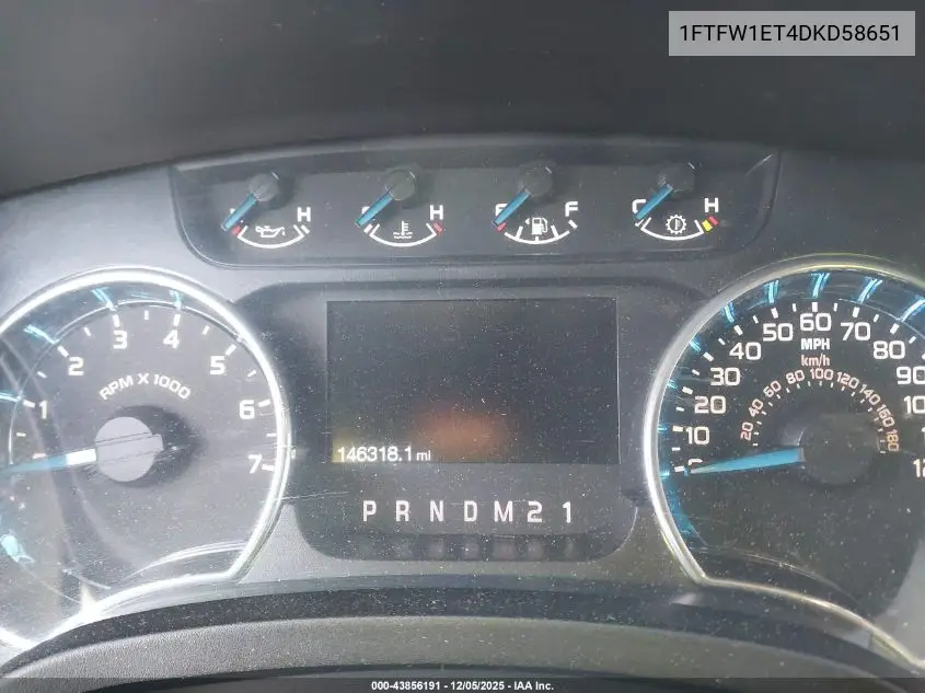 1FTFW1ET4DKD58651 2013 Ford F-150 Xlt