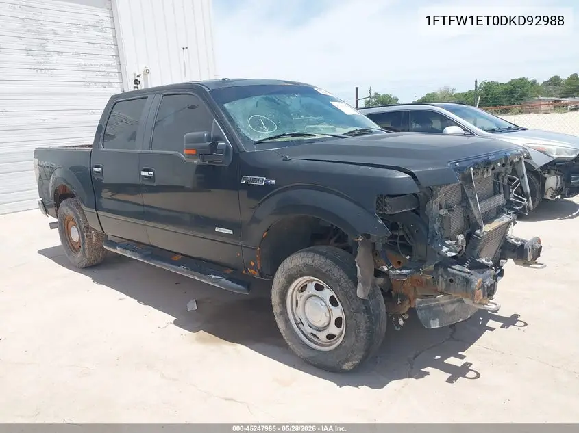 1FTFW1ET0DKD92988 2013 Ford F-150 Xlt