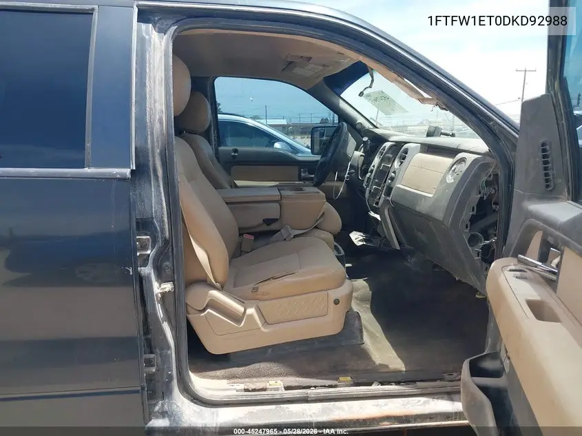 1FTFW1ET0DKD92988 2013 Ford F-150 Xlt