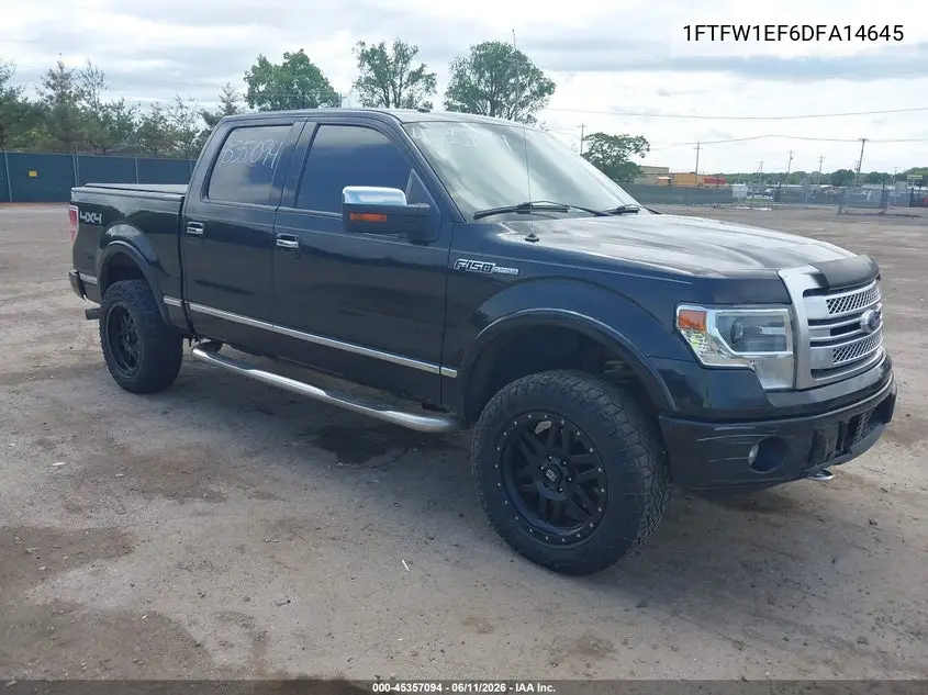 2013 Ford F-150 Platinum VIN: 1FTFW1EF6DFA14645 Lot: 45357094