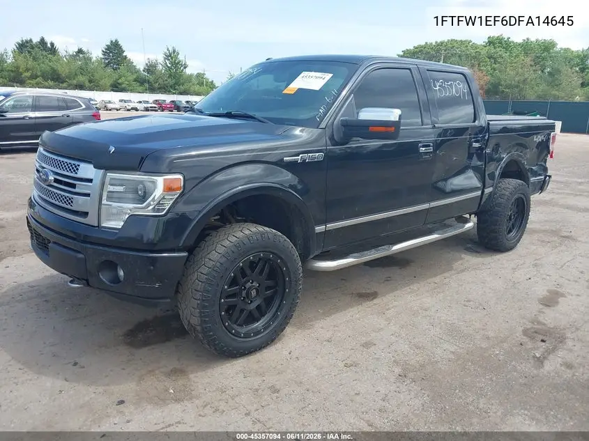 2013 Ford F-150 Platinum VIN: 1FTFW1EF6DFA14645 Lot: 45357094