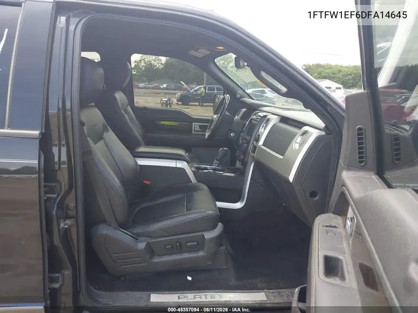 2013 Ford F-150 Platinum VIN: 1FTFW1EF6DFA14645 Lot: 45357094