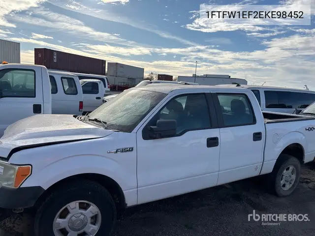 1FTFW1EF2EKE98452 2014 Ford F-150 2014 Ford F-150 Xl 4X4 Crew Cab Pickup (Inoperable)