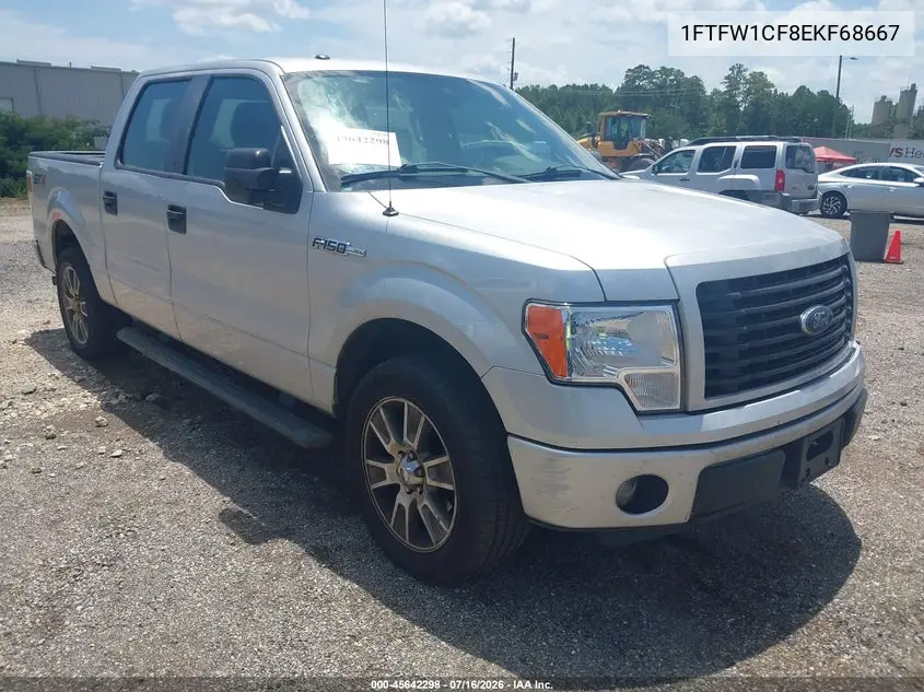 2014 Ford F-150 Stx VIN: 1FTFW1CF8EKF68667 Lot: 45642298