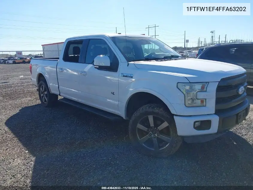 1FTFW1EF4FFA63202 2015 Ford F-150 Lariat