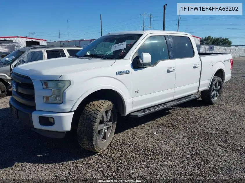 1FTFW1EF4FFA63202 2015 Ford F-150 Lariat