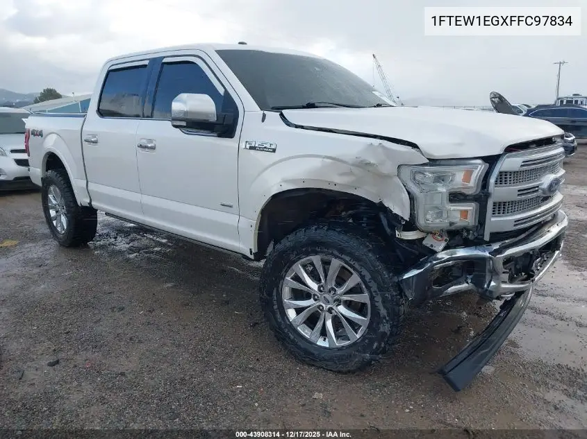1FTEW1EGXFFC97834 2015 Ford F-150 Platinum