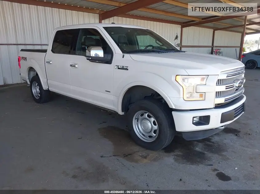 2015 Ford F-150 Platinum VIN: 1FTEW1EGXFFB34388 Lot: 45366460
